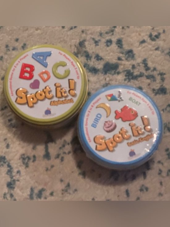 Blue Orange Other - Two Spot It! Alphabet Basic English Educational Game  Kids Blue Orange Games